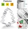 8 Pcs Christmas Cookie Cutters, Winter Holiday Cookie Cutter Set, Stainless Steel Metal Cutter with Gingerbread Men,Christmas Tree,Snowflake, Candy Cane, Angel, Santa Face,Stocking,Mitten